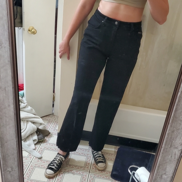 Black Denim Mom Jeans - Picture 3 of 10